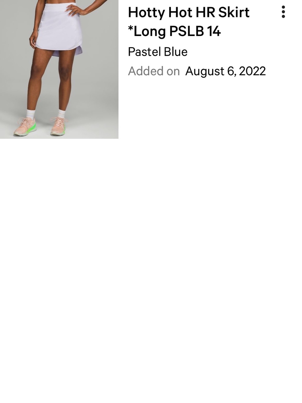 lululemon athletica Lilac 💜 Circle Skirt with Elastic Waist